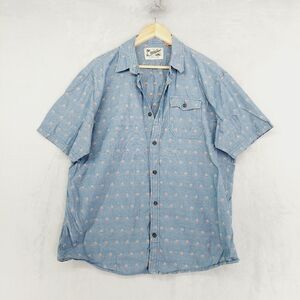 Howler Brothers Blue Chambray Short Sleeve Button-Down Shirt P6253